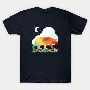 Bear walking in the night T-Shirt